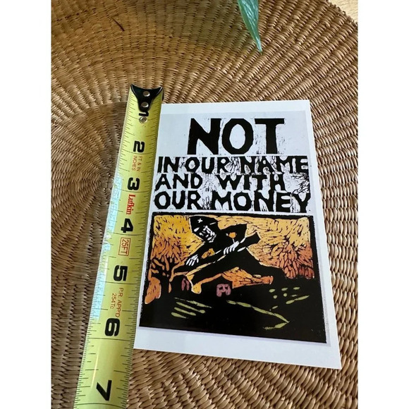 Not in Our Name with our Money post card - Picture 2 of 11